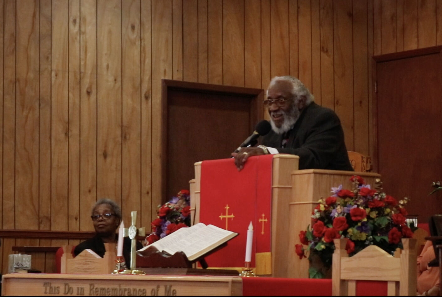 Reverend David Ballenger at Log Providence Church